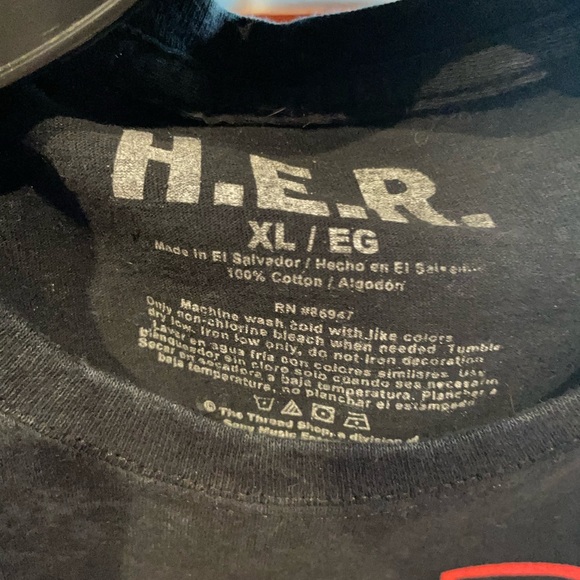 H.E.R. I Used To Know Her Tour Concert Promo Black T-Shirt XL R&B Hip Hop - Picture 3 of 6